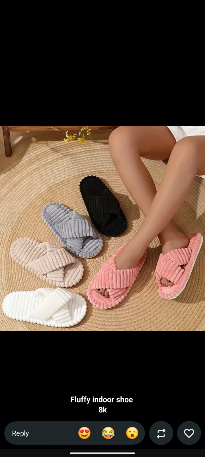 Fluffy women slippers